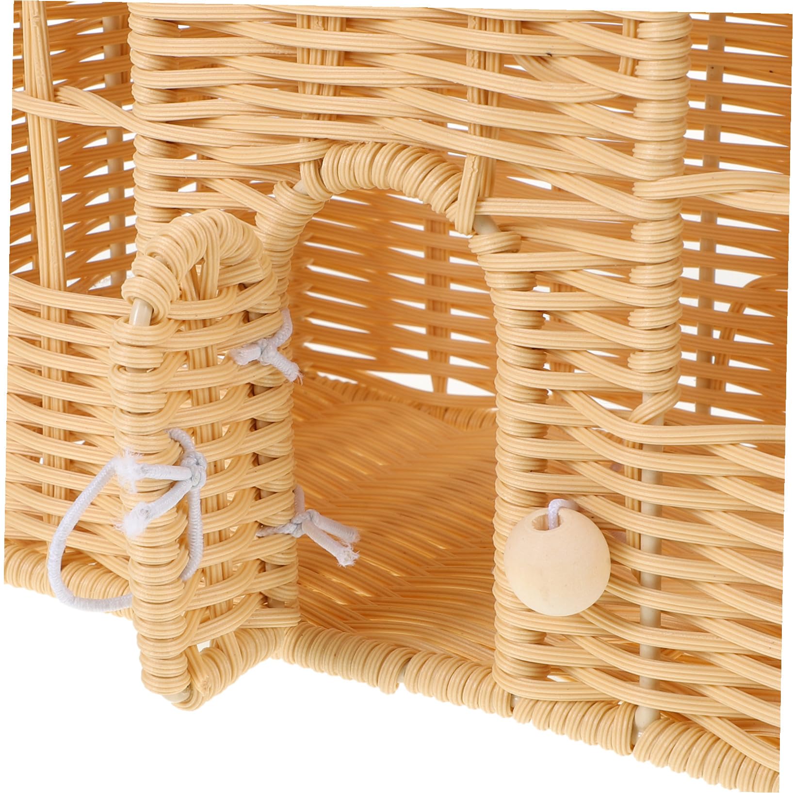 Cesta Tejida Artesanal con Diseño Casita para Dulces y Regalos Cesta Navideña Multifuncional para Bodas Fiestas y Decoración Festiva Resistente y Compacta