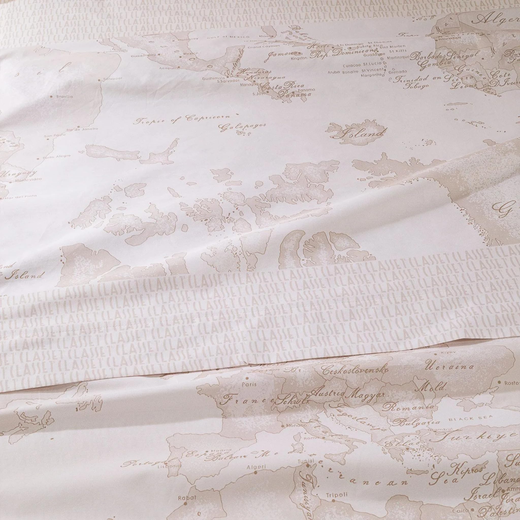 Completo Lenzuola Copriletto Geo White 1° Classe Alviero Martini Matrimoniale