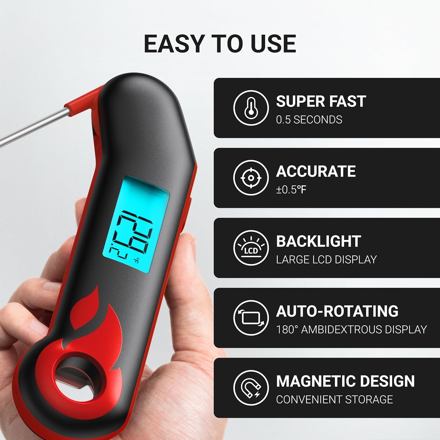 Meat Thermometer Digital, ThermoMaven Instant Read Meat Thermometer Digital