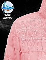 Vista 5 de MAGCOMSEN Chaqueta acolchada ligera para mujer, con 4 bolsillos, con cremallera, cuello alto, forro polar de invierno