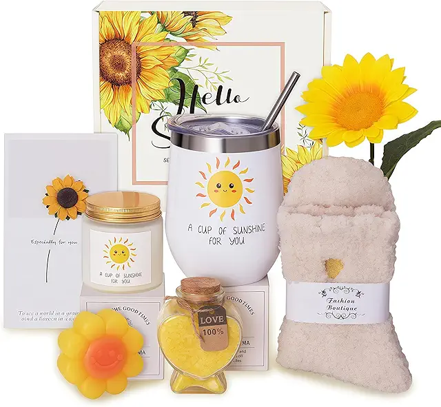 JORTINE Sunshine Gift Box: 10-Piece Wellness Set for Women - Best Friend & Birthday Gifts