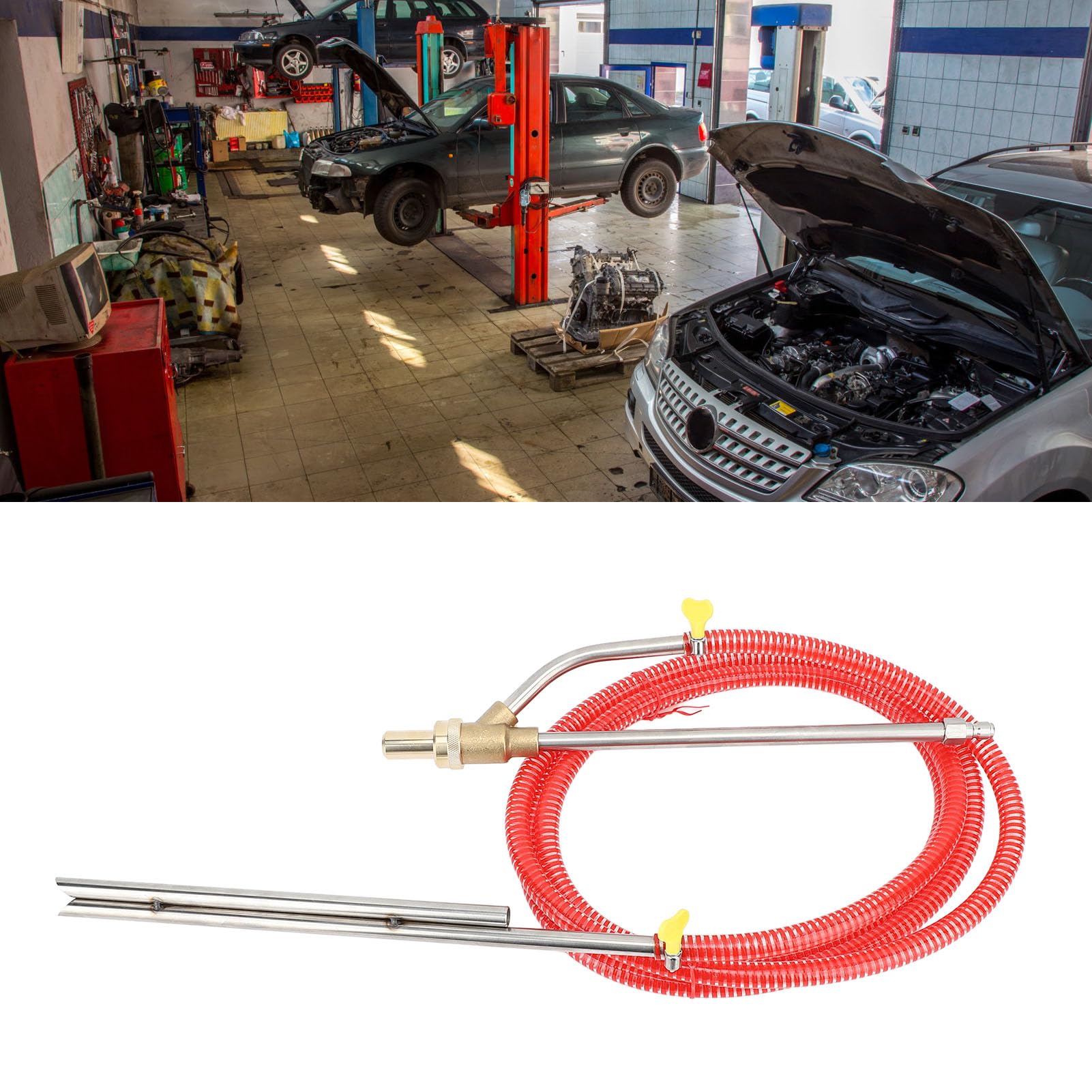 Xiuganpo Pressure Washer Sandblasting Kit, 5000 PSI Wet Sandblaster Attachment for Abrasive, Painting, 1/4 Quick Disconnect Sand blaster with Replacement Nozzle, Goggles, (Red), Xiuganpoh0r4iaz3b1-11