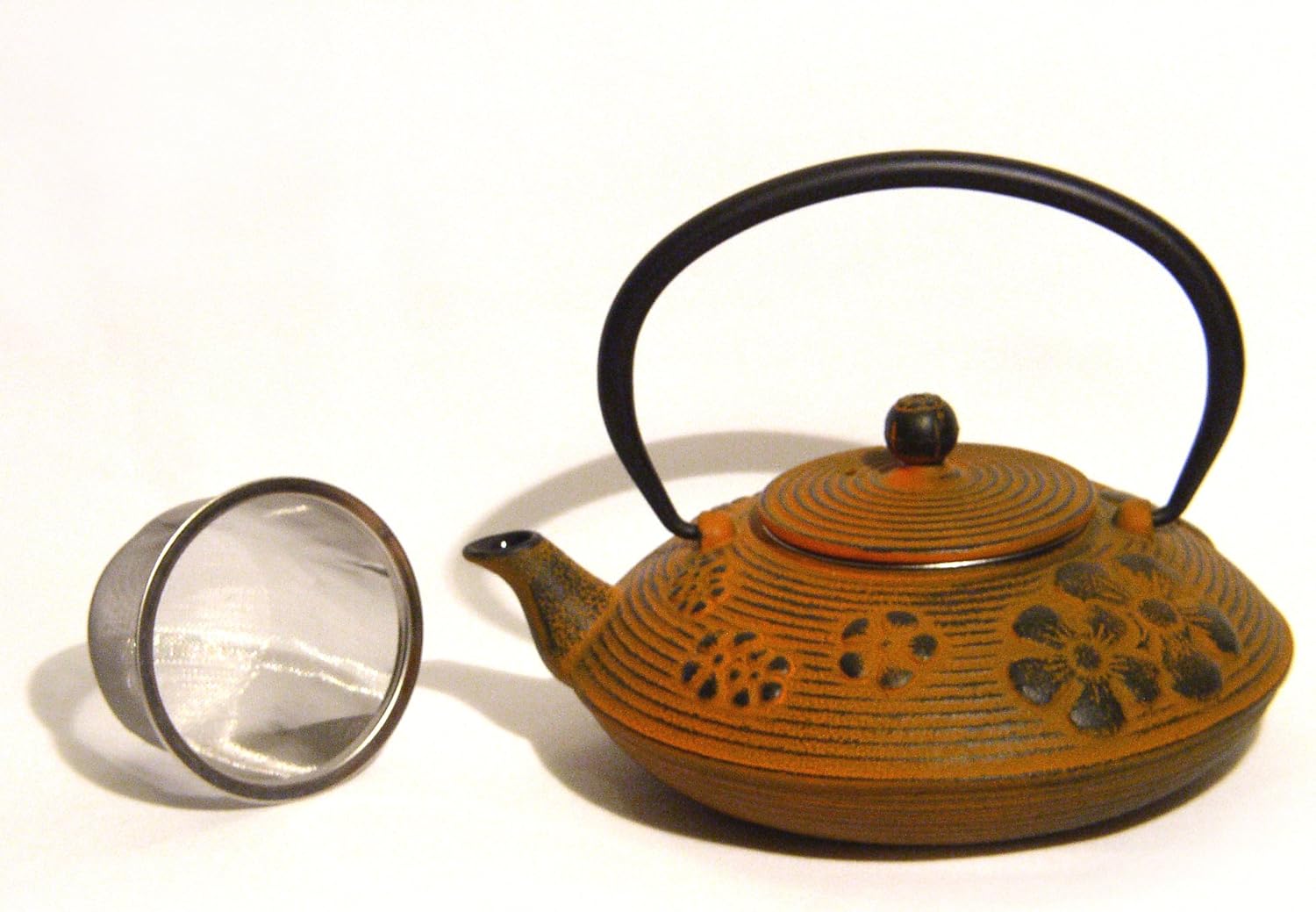 Mahamosa Orange Blossoms Cast Iron Infuser Teapot (Tea Pot