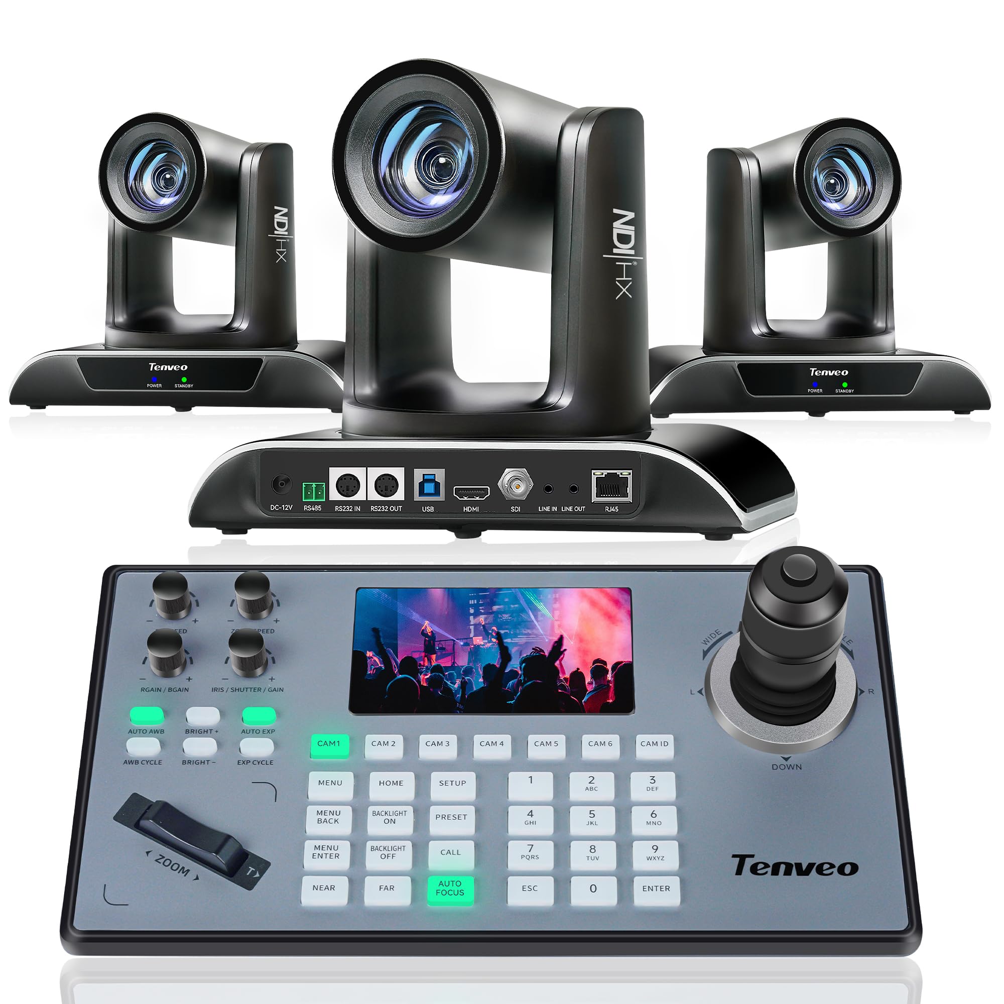 Amazon.com : Tenveo PTZ Camera and Controller Bundle/Kits - 20X AI Auto ...