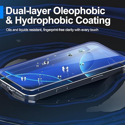 Miniatura 38 de Ailun Paquete de 2 protectores de pantalla para iPhone 12 Pro Max [6.7 pulgadas] + 2 protectores de lente de cámara, película de vidrio templado