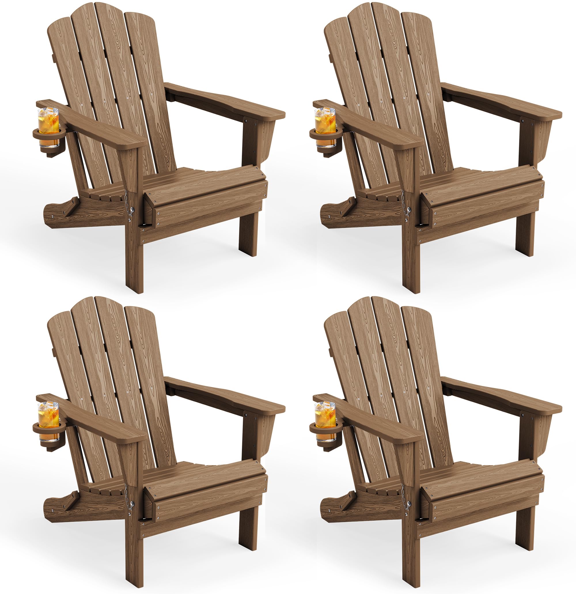 KINGYES Folding Adirondack 4-Pack