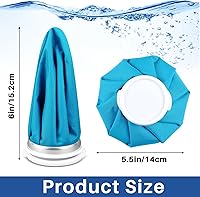 Vista 2 de Honoson Paquete de 4 bolsas de hielo reutilizables y bolsas de agua caliente para adultos para calor y frío, bolsa de hielo elástica transpirable