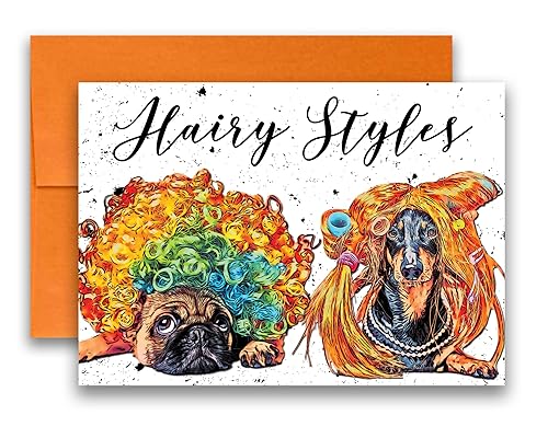 Dog Card Hairy Styles Harry Styles Dog Hair Styles Funny Dog Card 5x7 inches wEnvelope
