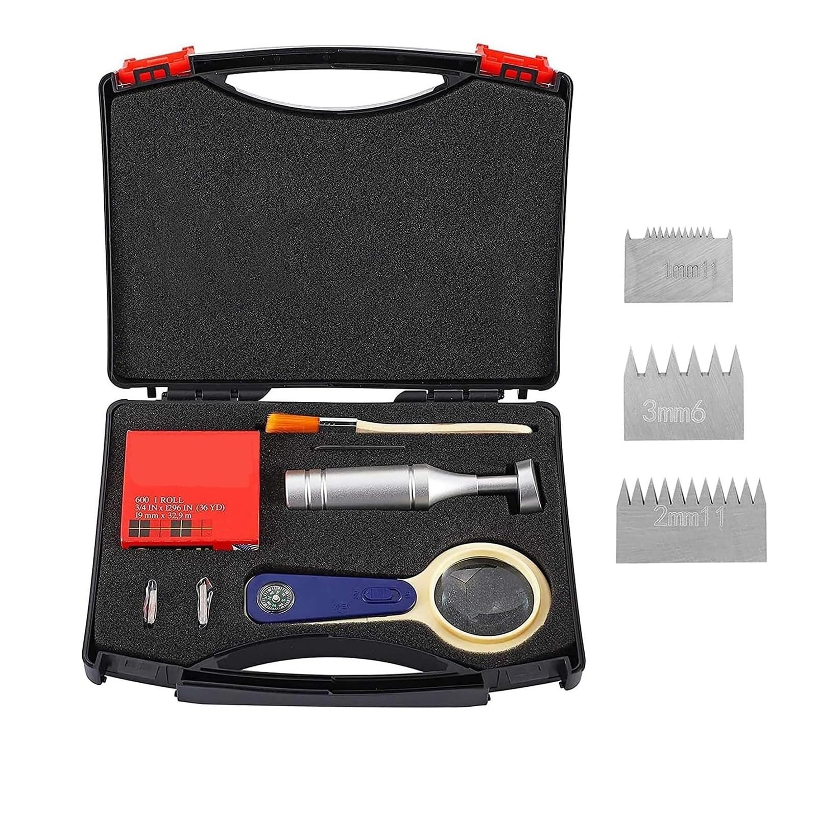 Kit tester di adesione per rivestimenti e vernici professionali con lente d'ingrandimento e lame, strumento di prova trasversale