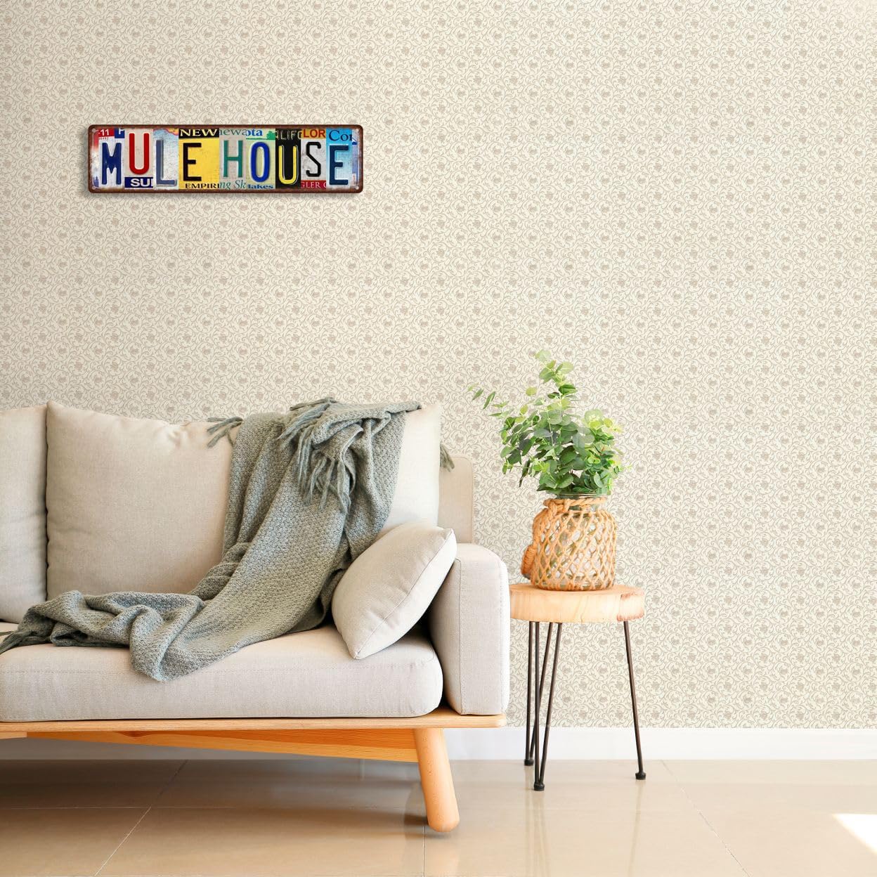Mule House Metal Tin Sign Funny Vintage Slim Street Signs image 5