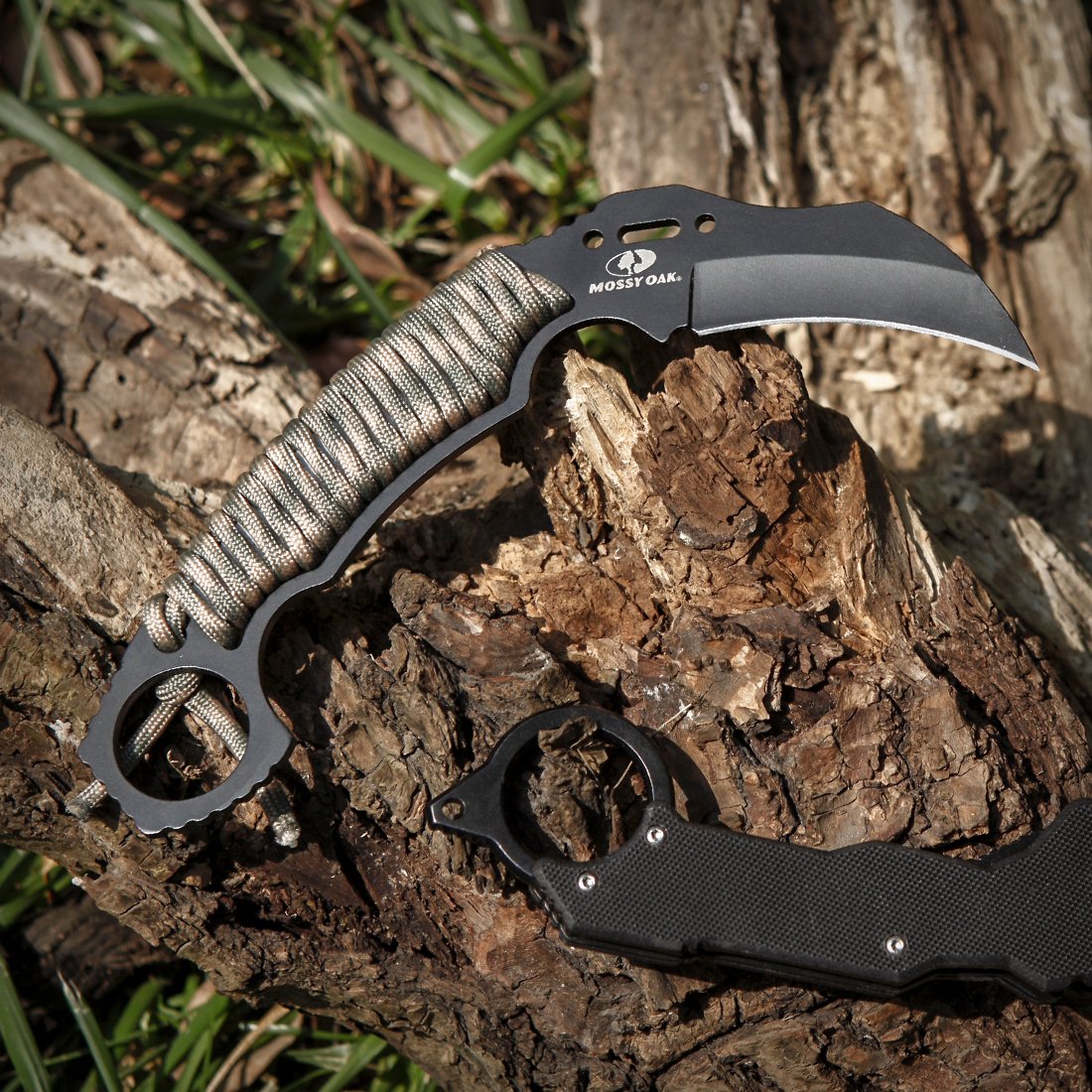 Buy Mossy Oak Karambit Knife Set 2Piece, Folding Tactical and Fixed