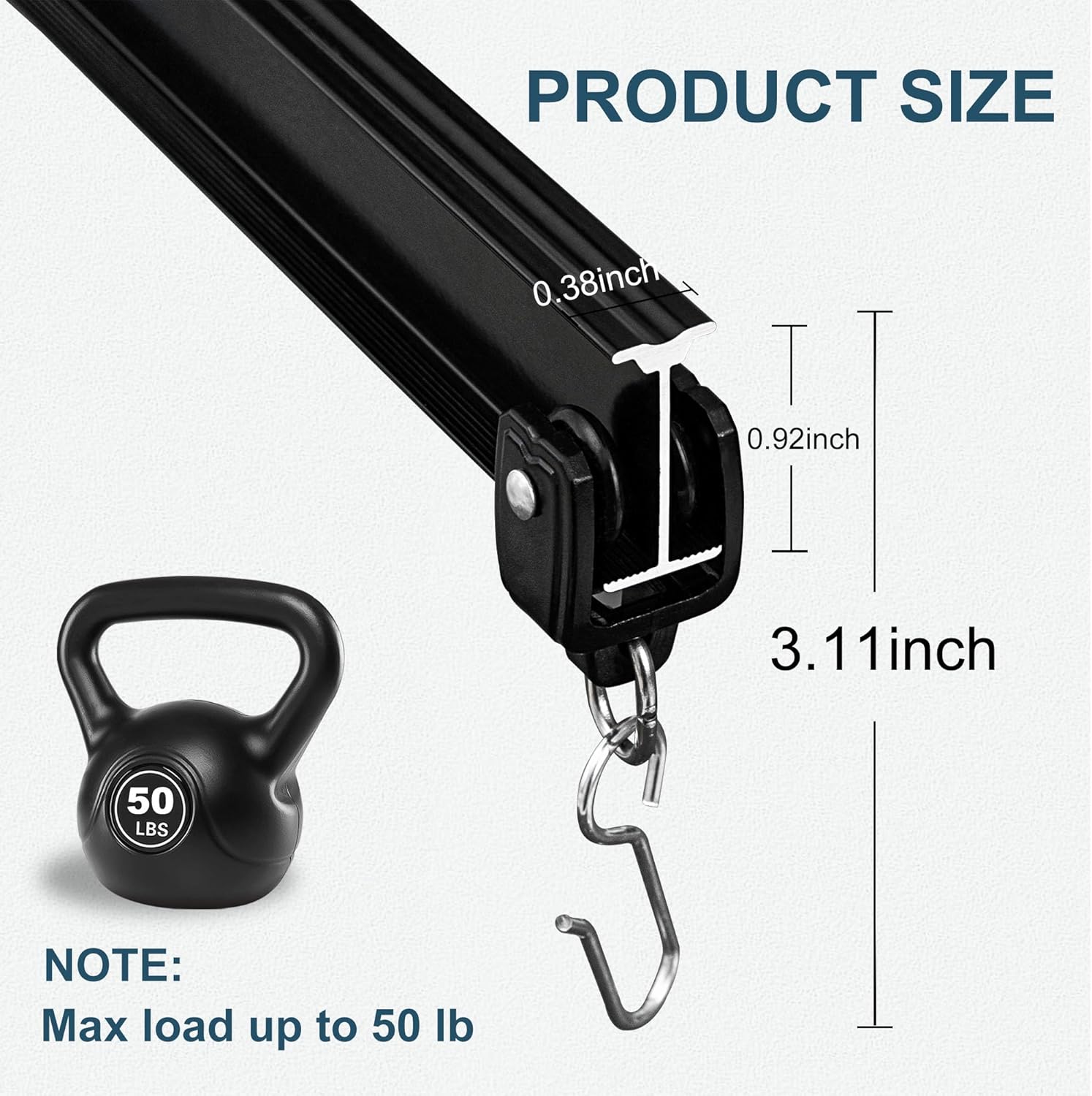 Flexible Ceiling Curtains Track, Bendable Ceiling Mount Curtain Track for Room Divider, Aluminum Curtain Tracks Rail with Hooks Set for Window RV Shower Outdoor Hospital, Black 3-18ft