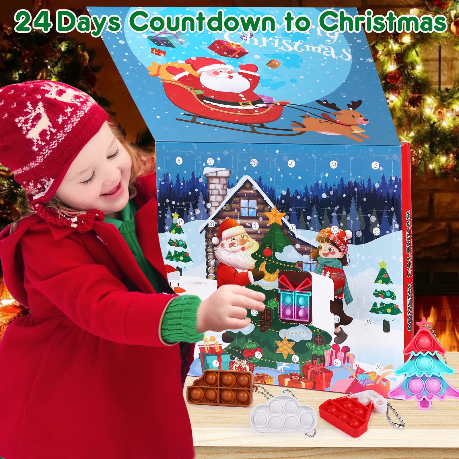 Amazon.com: Christmas Advent Calendar 2022, 24 Days Mini Pop Surprises  Christmas Countdown Calendar for Kids Fidget Toys Santas Pop its Christmas  Gift for Boys Girls Xmas Toys for 2 3 4 Year