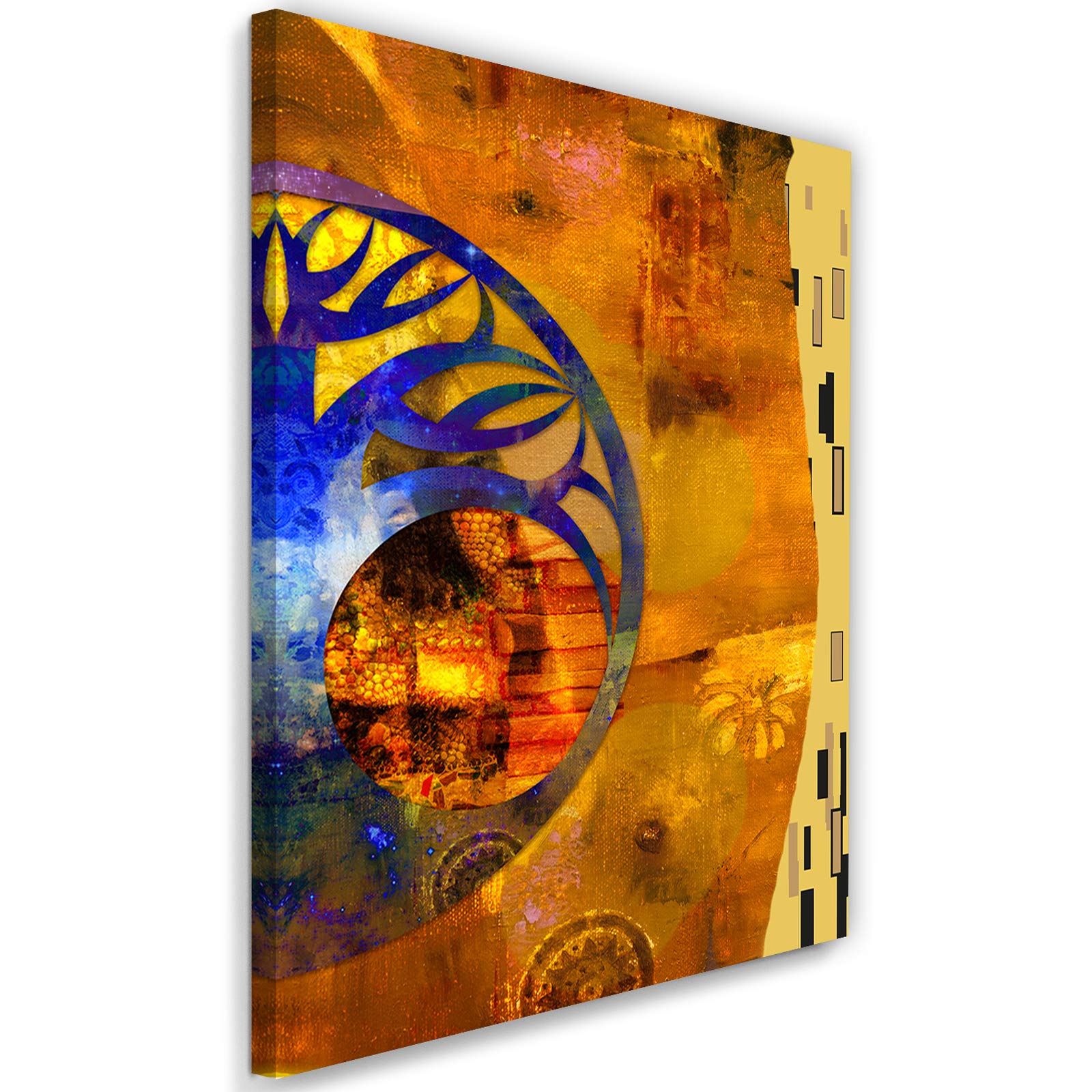 Tableau moderne Klimt Arbre or avec impression sur toile graphique