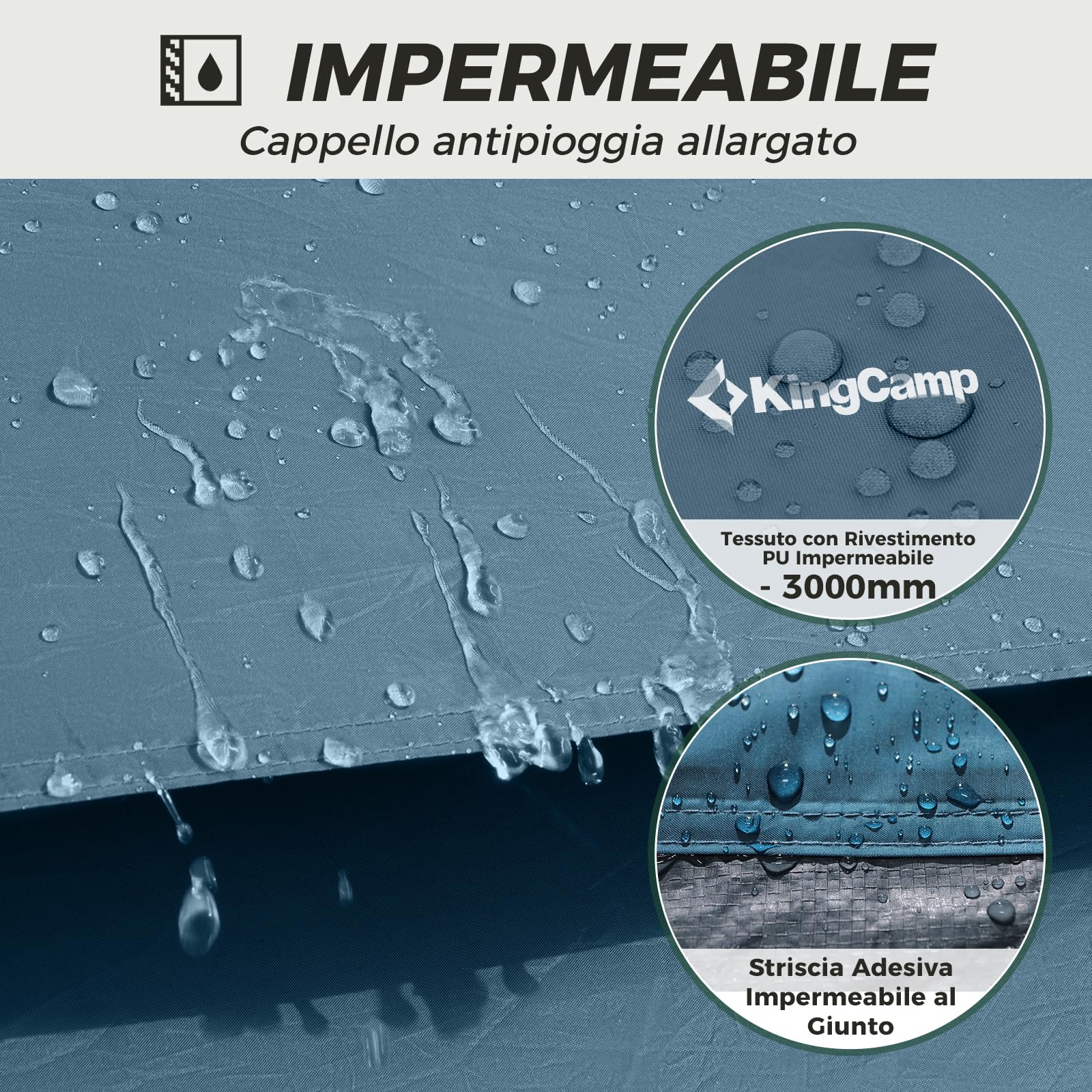 KingCamp Tenda da campeggio per 2 persone, leggera, impermeabile, facile da montare, per la famiglia in viaggio, campeggio e attività all'aperto