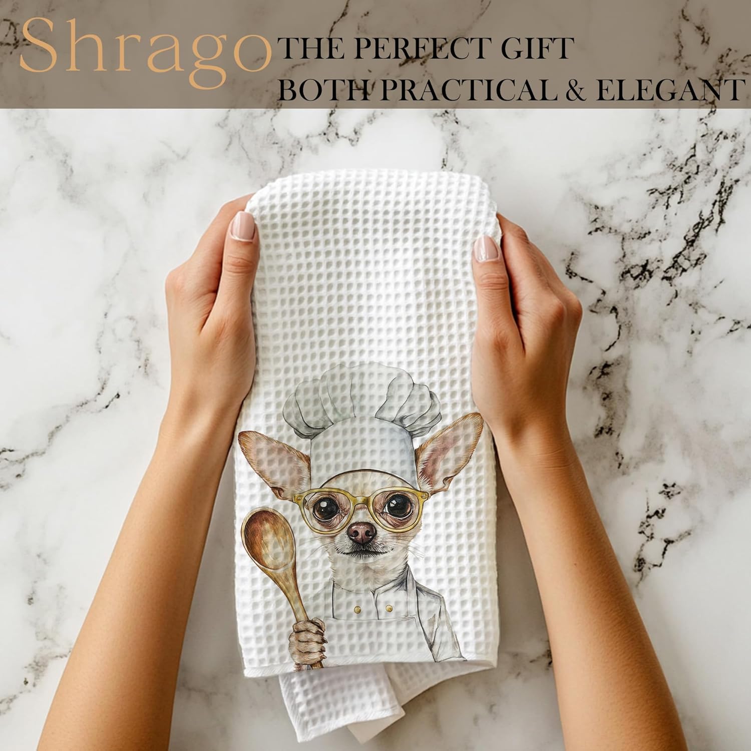 Funny Chihuahua Dog Kitchen Towels, Chihuahua Gifts for Women Dish Tea Towels for Kitchen, Dog Lovers Mom Dad Owner Gifts Decorative Hand Towels, 16x24 Inch - Image 7