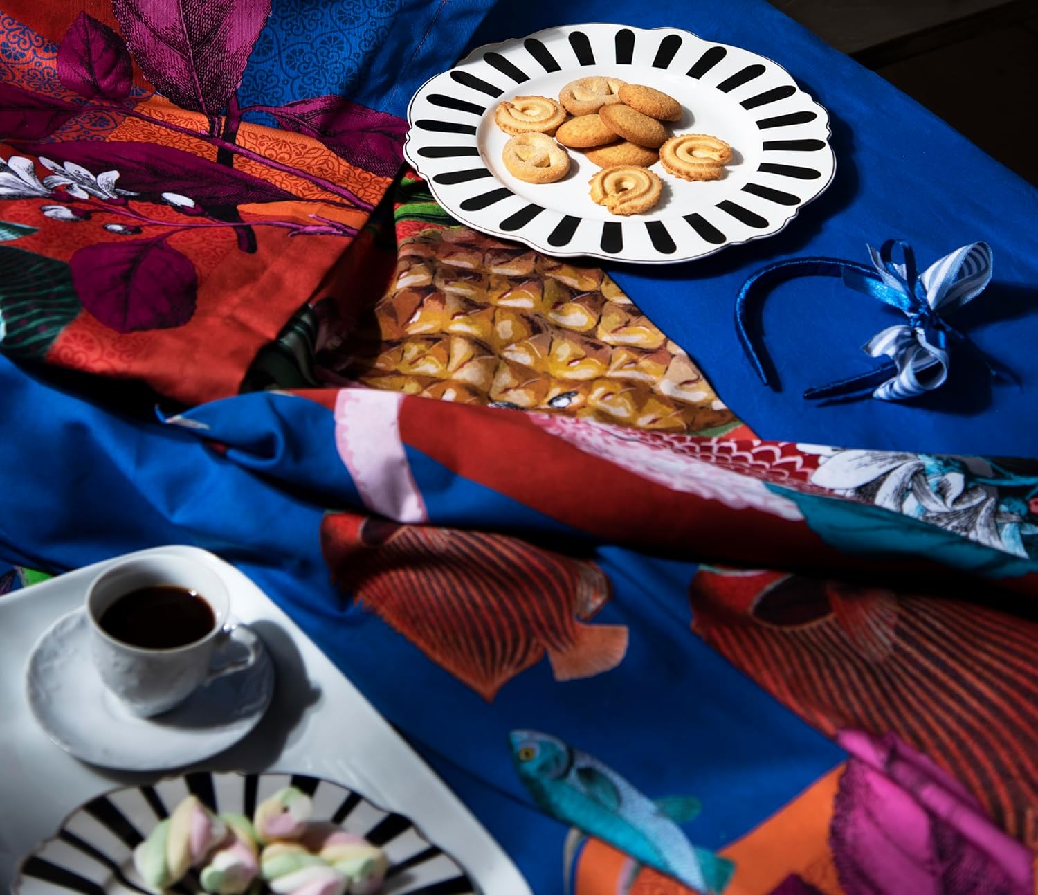 Excèlsa "Elisa Rococo' White Coffee Cup & Saucer