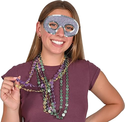 Miniatura 7 de Máscara de disfraz púrpura con palo