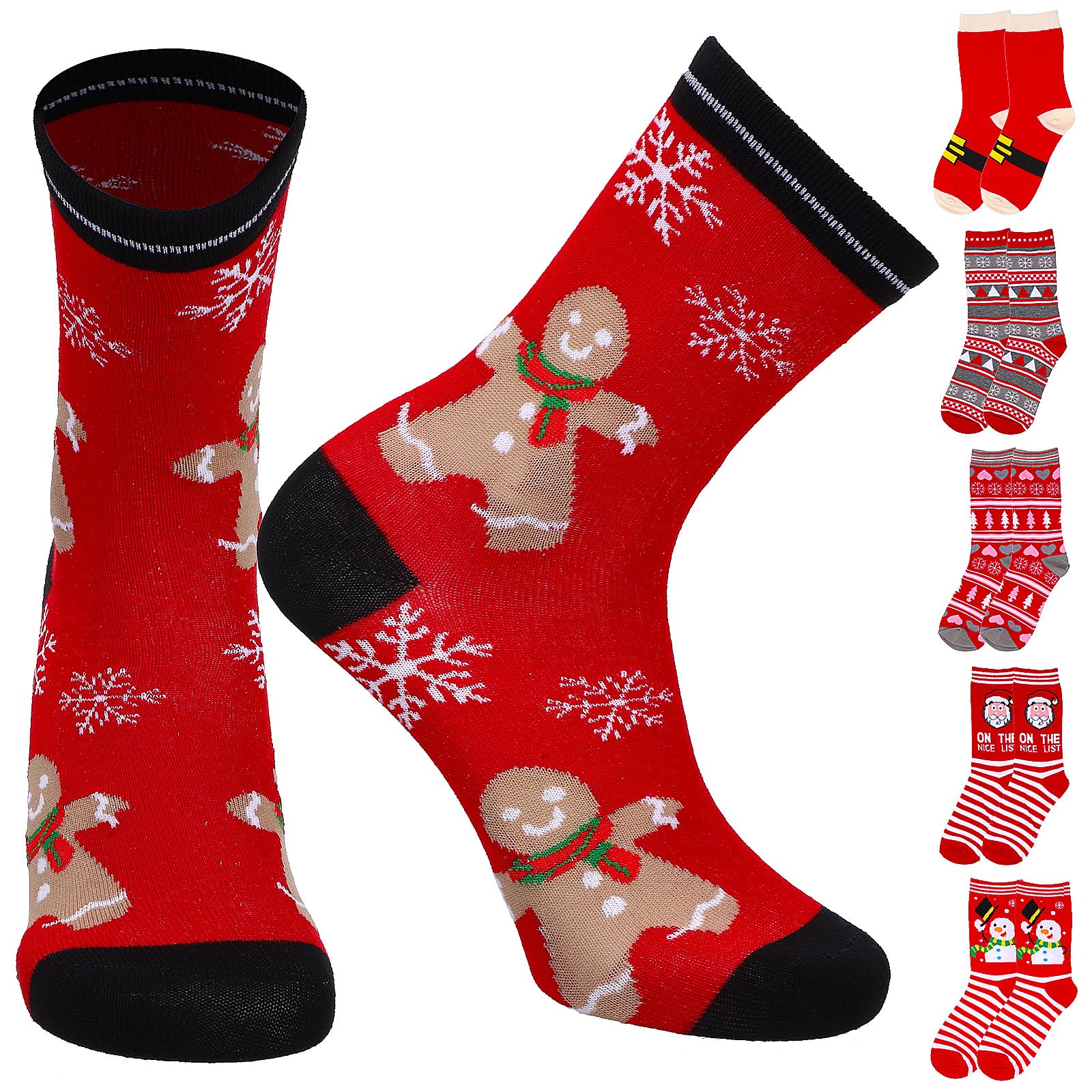Calcetines Navideños Cálidos y Cómodos de Algodón Mezclado para Invierno