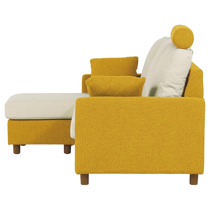 Amazon｜関家具(Sekikagu) 組み換えカウチソファ イエロー 幅