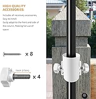Vista 6 de Soporte de acero inoxidable para sombrilla de patio, resistente (se adapta a sombrillas de hasta 2 pulgadas), base de sombrilla de patio, se puede