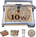 Creality Laser Engraver Machine 10W Output Power, 72W DIY Laser Engraving Machine 0.06mm High Precision Laser Cutter and Engraver for Wood and Metal, Paper, Acrylic, Glass, Leather etc, 17" x 16"