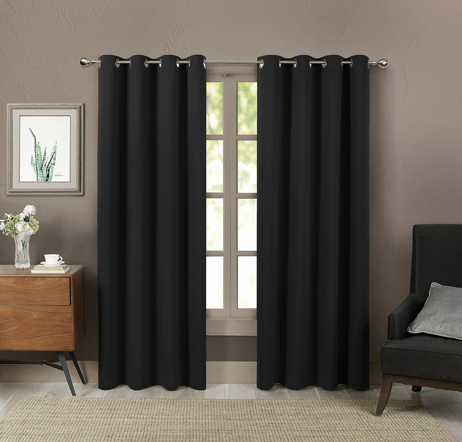 SARO LIFESTYLE Blackout Window Curtains (Set of 2)