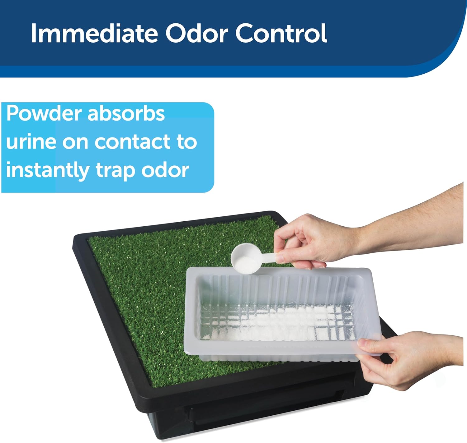 Pet Loo Pee-Pod with Sponge - 7-Pack - Indoor Toilet Tray for Pets - Urine Disposal