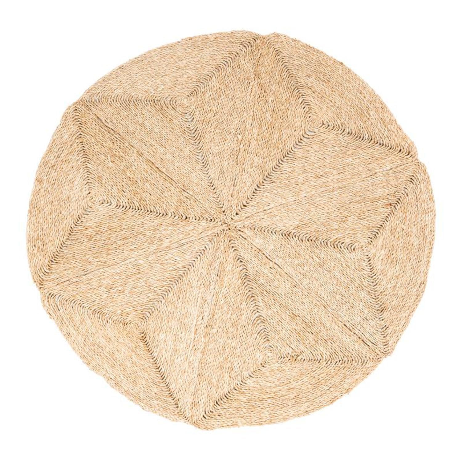 Tapis rond en jonc 150 cm tapis naturel salon chambre Kaate