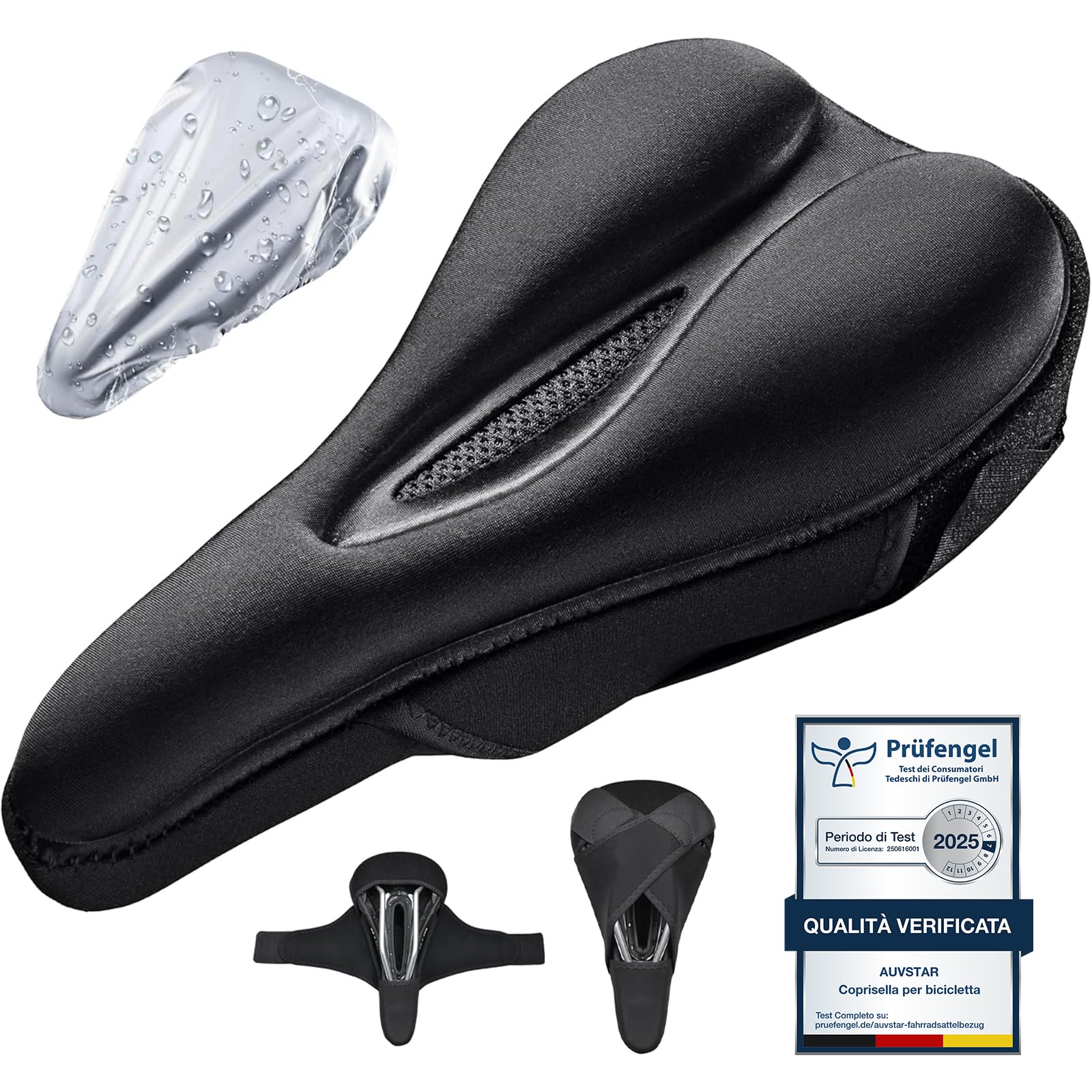 auvstar Coprisella in Gel per Bicicletta,Coprisedile per Bici,Traspirante Copri Sella Sellino Bici,Comodo Copri Sella Bici,Coprisella con Cuscino Morbido Bicicletta Urbana Montagna MTB