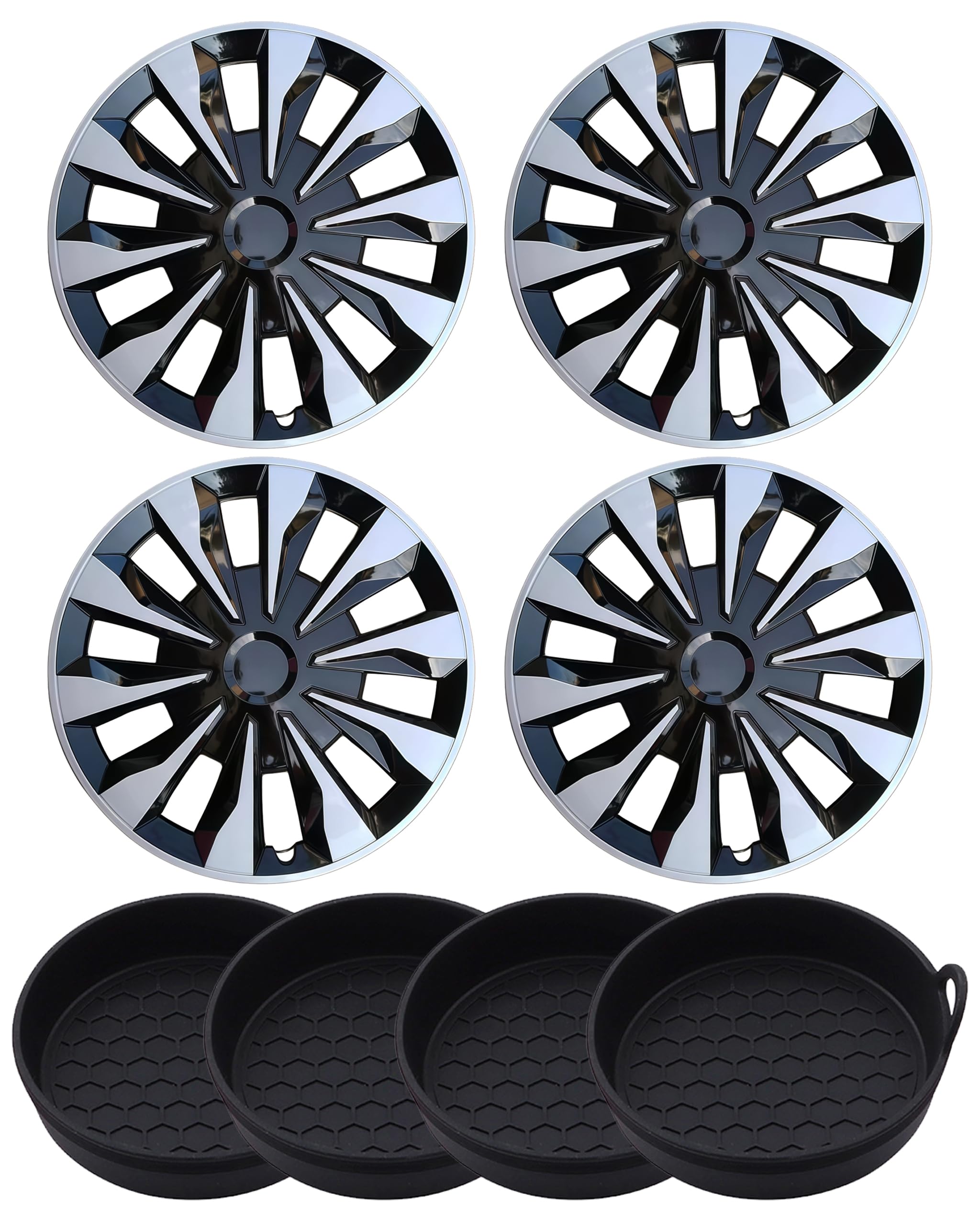 Hubcap Wheel Cover Universal-Fit R16 Steel Wheel with Cup Coaster Kit