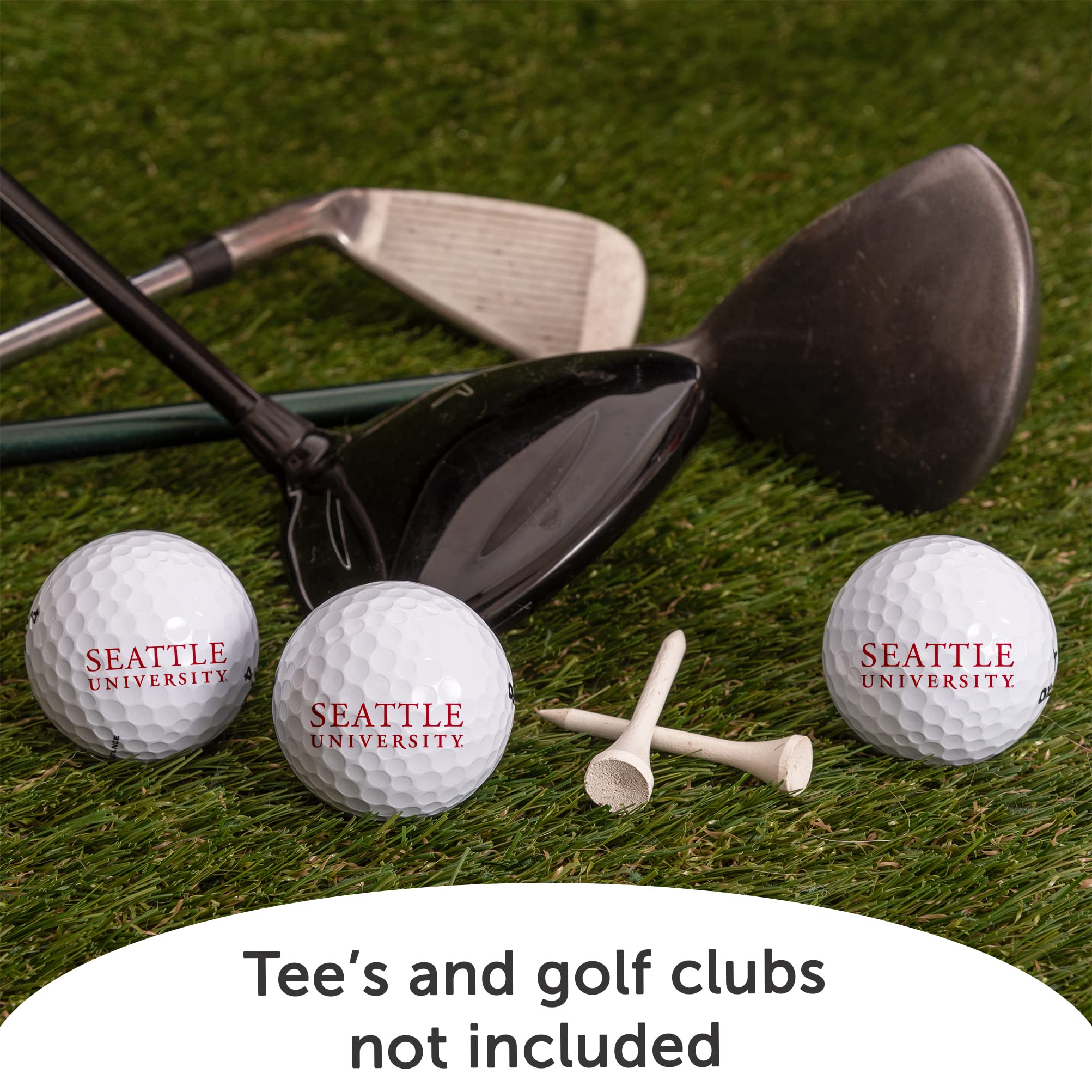 Desert Cactus Seattle University Golf Balls 3 Pack Full Color Golf Ball (Design B)