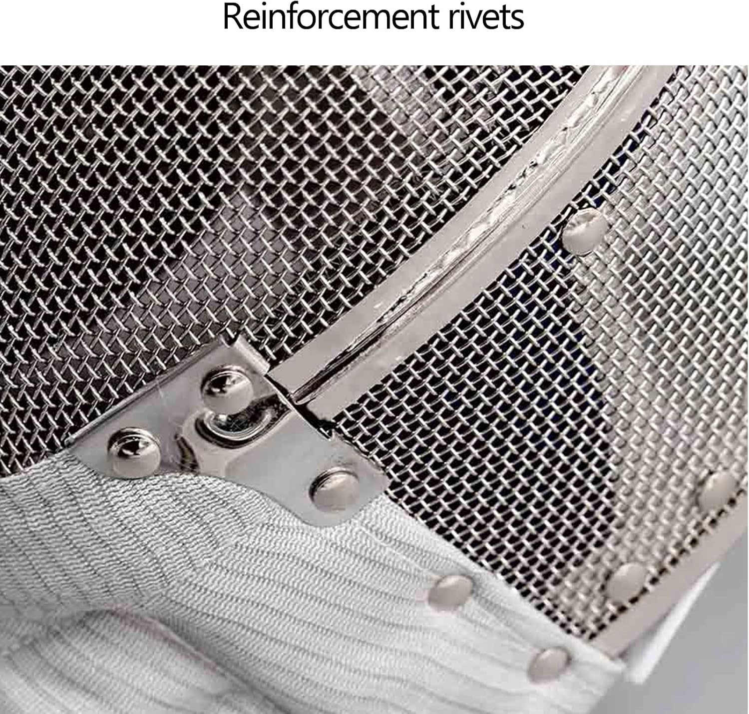 Fencing Saber Mask, 350N Puncture Resistance, Fencing Helmet with Steel Mesh, Fencing Gear Fencing Mask for Training