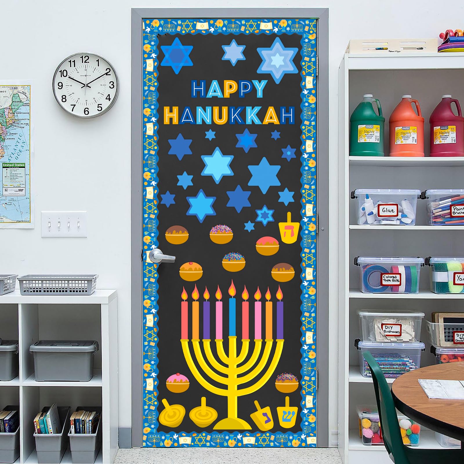 Hanukkah Bulletin Board | Jewish Holidays | Jewish Classroom Decor ...