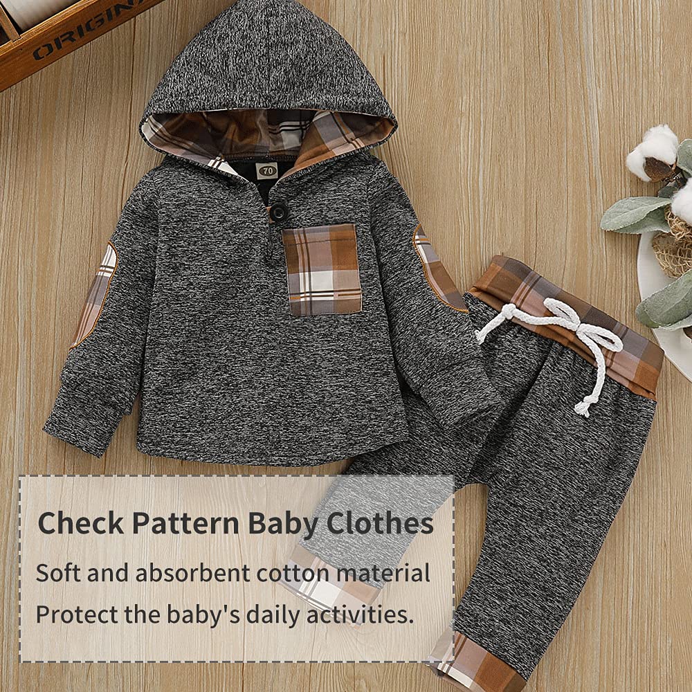EDOTON Outfits Suit Neonato Bambina Manica Lunghe Cappuccio Vestiti Cappotto Floreale Top Felpa & Pantaloni Due Pezzi Suit