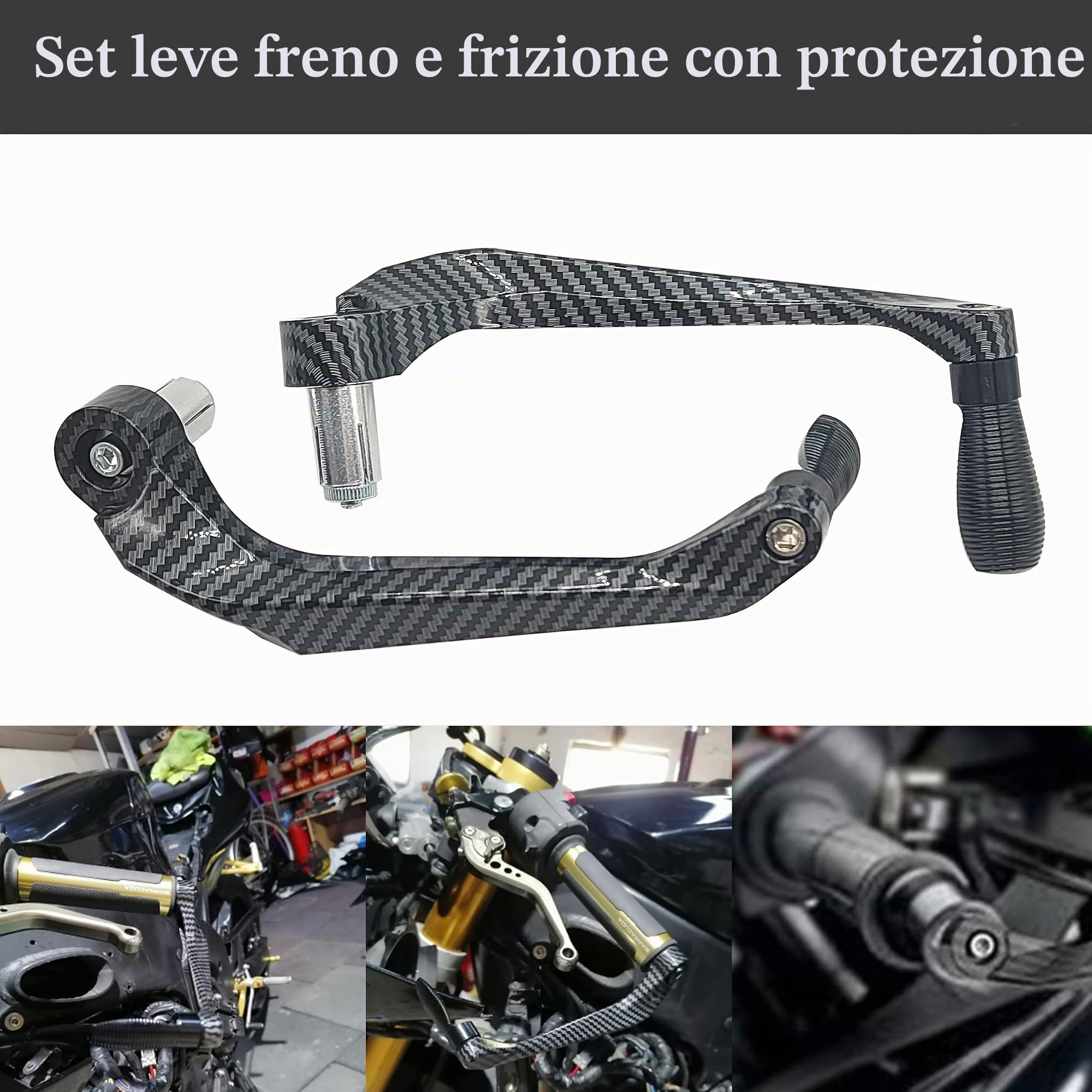 Heart Horse Paraleve Moto, Protezione Universale CNC per Manubrio, Leva Freno Frizione in Alluminio per Moto, Scooter, Auto Elettriche, Mountain Bike - 7/8 in 22mm