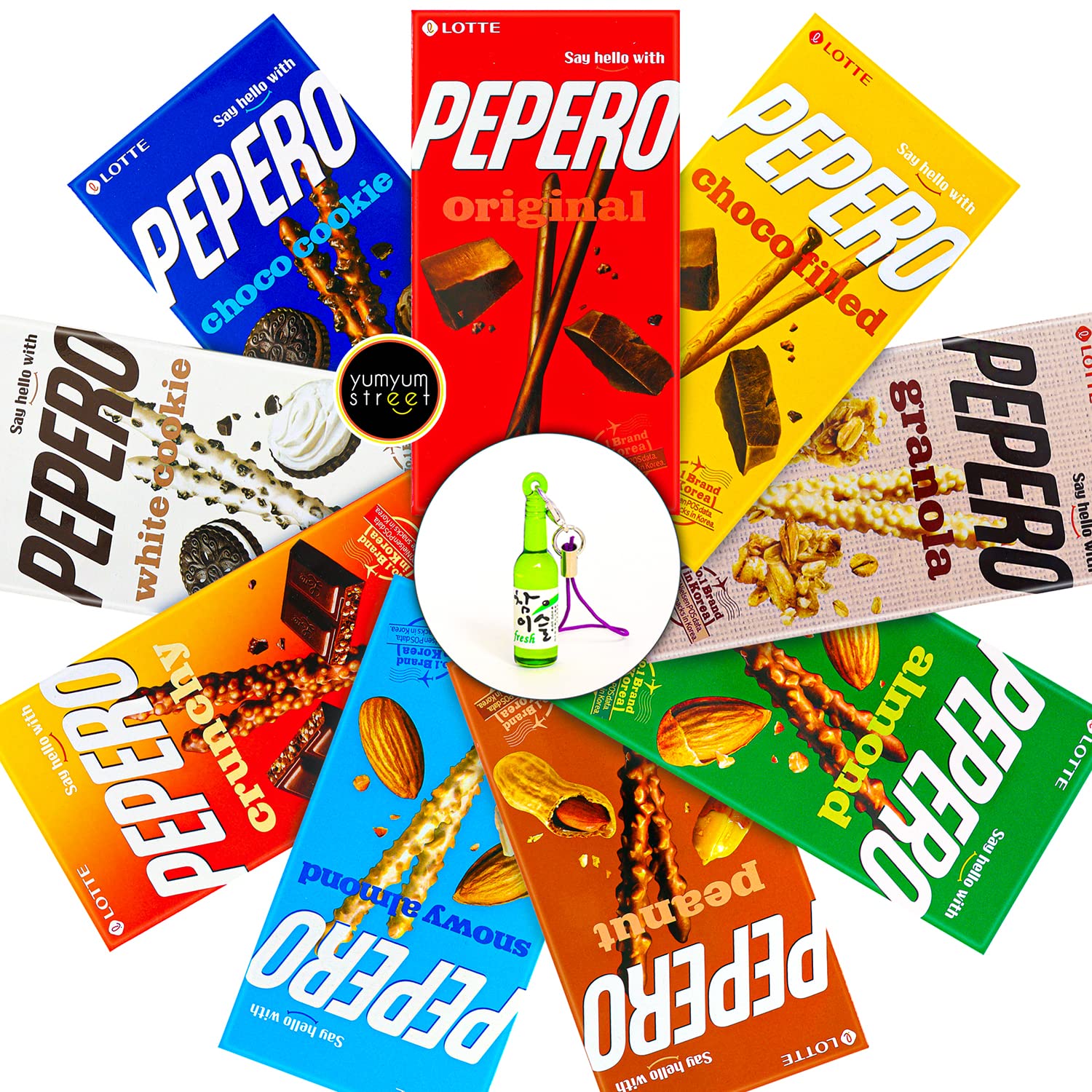Korean Snacks Pepero, Chocolate Sticks 9 Flavors Variety Pack Individual Bags. Indulge in the irresistible crunch and deliciously smooth chocolate coating of Pepero, the Korean snack sensation also known as pocky. YumYumStreet-Asian Snack with all your favorite for Kpop, Kdrama and Kfood flavors