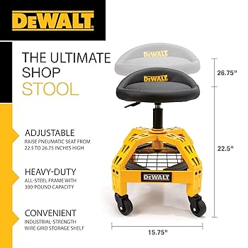 DEWALT（デウォルト） ガレージスツール Amazon.co.jp: Dewalt (ディウォルト) パッド入り ローリング