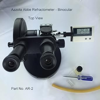Abbe Refractometer, Binocular, Measuring Range: 1.3000-1.7000 nD; 0.0-95% Brix