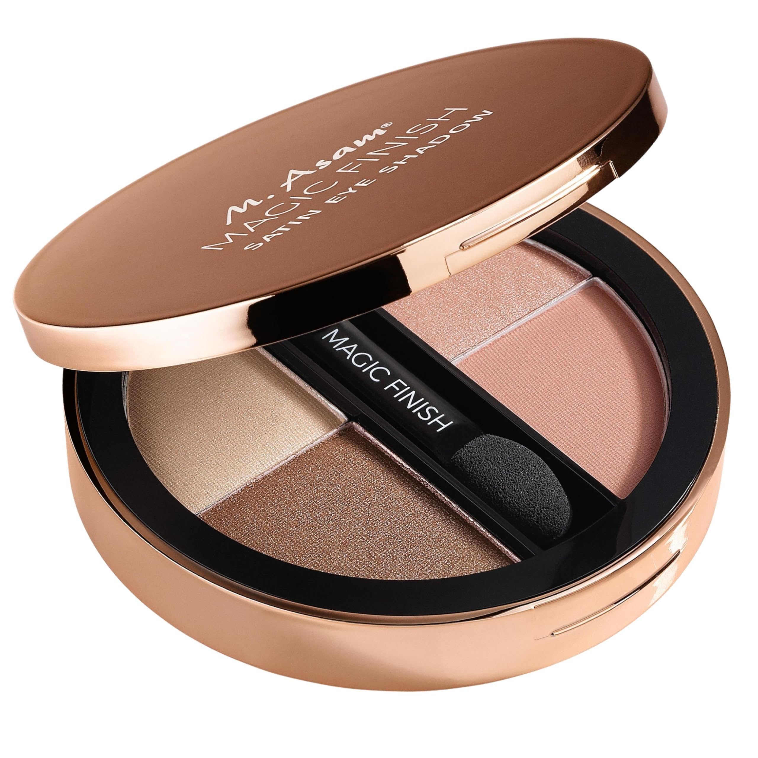 M. Asam MAGIC FINISH Satin Eyeshadow Palette Collection No.3 (4x2,25g) – Lidschatten Palette Mit Nude- & Brauntönen, Rosa & Schimmernden Nuancen Für Natürliches Augen Make-up