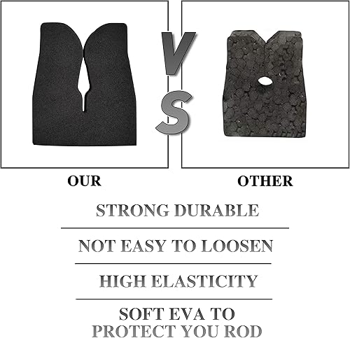 Miniatura 7 de FUSIGO Soportes verticales para caña de pescar para pared, soporte horizontal para caña de pescar para montaje en pared, soporte para caña de pescar