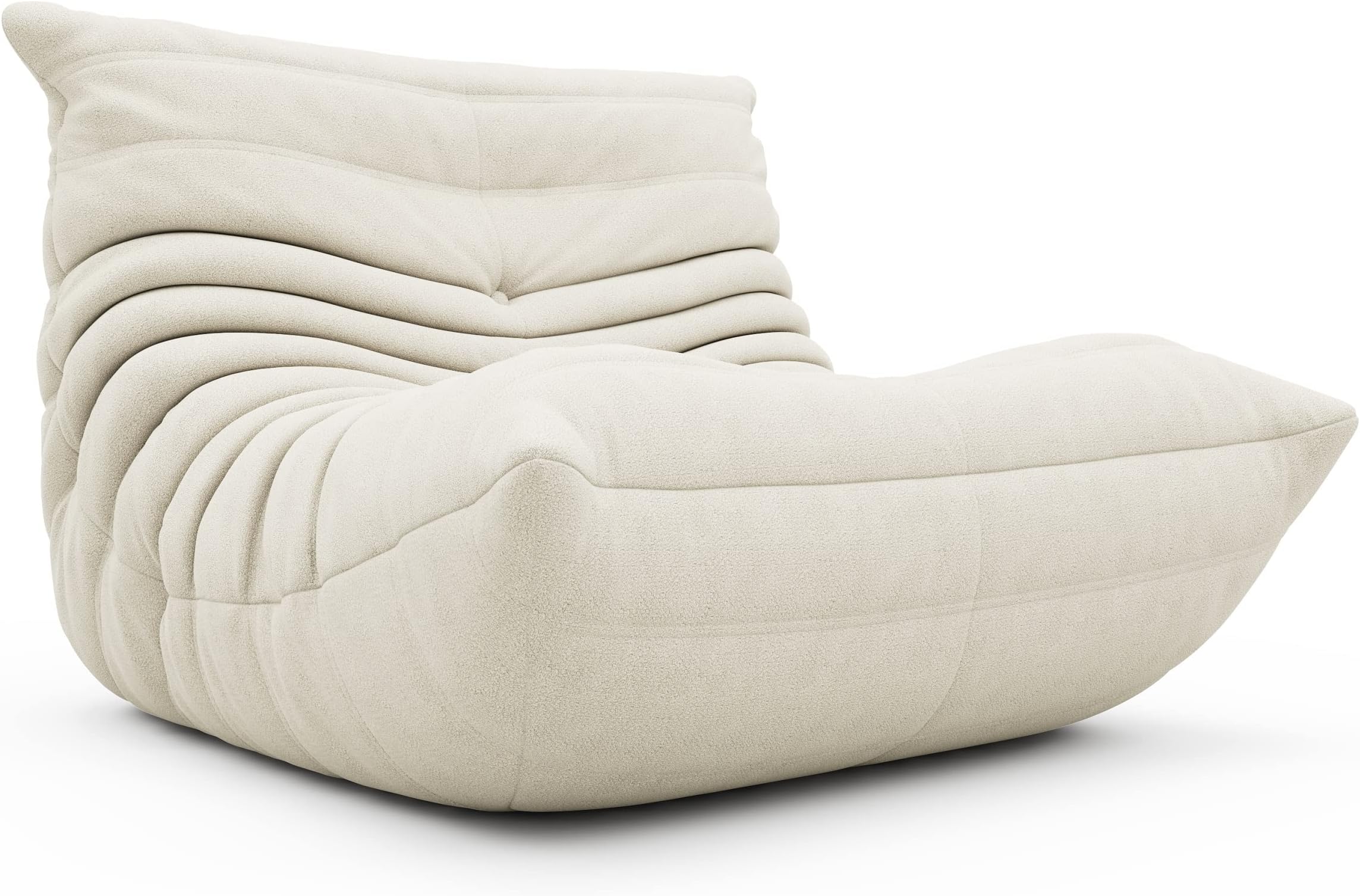 Sofa, Oversized Armless Fireside Chair, Soft Mohair Floor Lounge Chair Lazy Sofa Accent Chair for Living Room Bedroom Salon Office