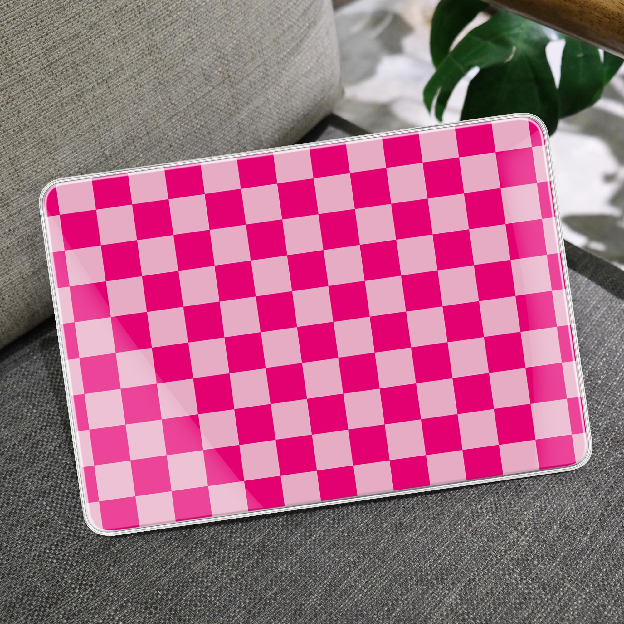MEEgoodo Custodia stampata 4 in 1 per MacBook Neo 13" modello A3404, versione 2026, custodie rigide per laptop con skin per tastiera, pellicola protettiva per schermo e cover per webcam, a scacchiera