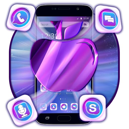 Purple Laser Apple 2D Theme