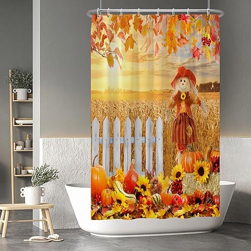 Miniatura 94 de Baocicco Juego de cortinas de ducha de fantasmas de Halloween, encantadores fantasmas de dibujos animados, divertidos trucos o tratos, cortinas de