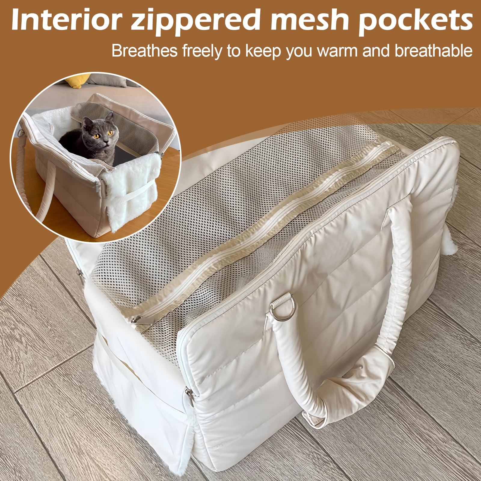 Transporttasche für Hunde und Katzen, Haustiere Tragetasche für Kleinen und Mittleren Hund Welpen Katze bis 9 kg, Hunde Welpen Katzen Tasche, Atmungsaktiv Schultertasche für Outdoor Reisen