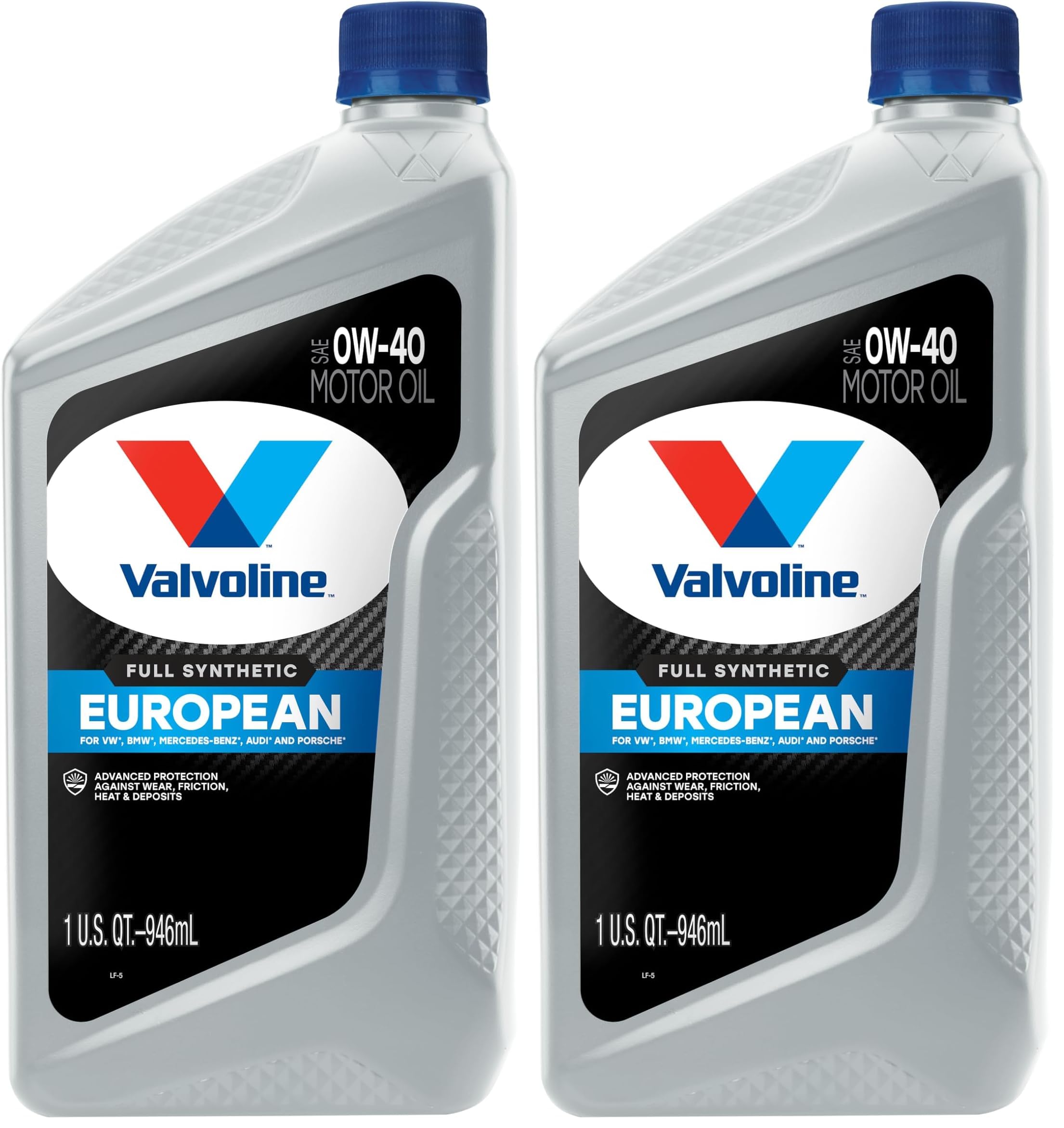 Valvoline European Vehicle Full Synthetic SAE 0W-40 Motor Oil 1 QT (Pack of 2)
