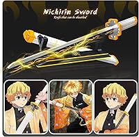 Vista 6 de TOY PLAYER Juego de construcción de espada de demonio, espada de Agatsuma Zenitsu con vaina y soporte - Compatible con conjuntos de Lego