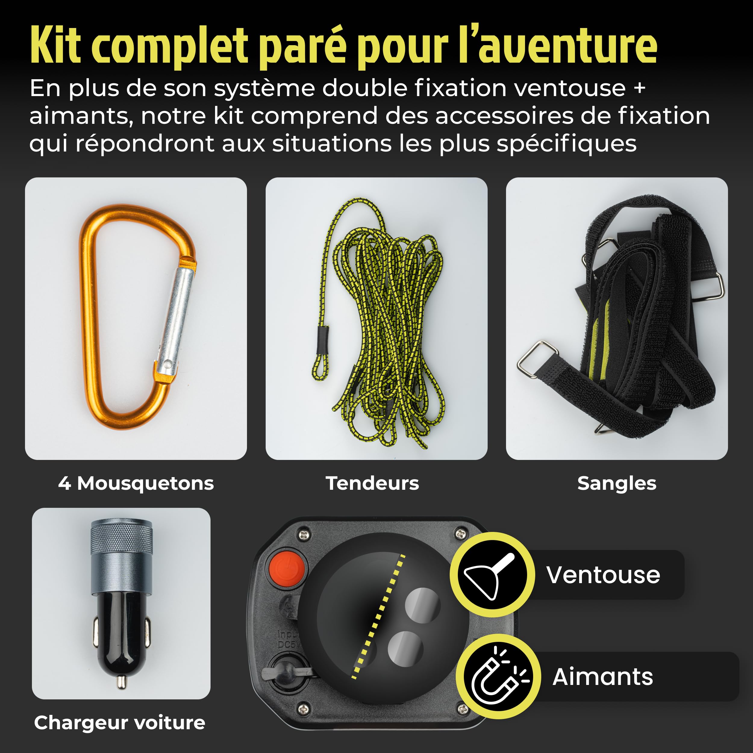 KIODEN - Feux de Remorque Led Sans Fil, Feux Arriere Remorque Etanche, Inclut Adaptateur 7 et 13 Broches, Fixation Magnétique Forte, Système Anti-chute, Feu Remorque Led