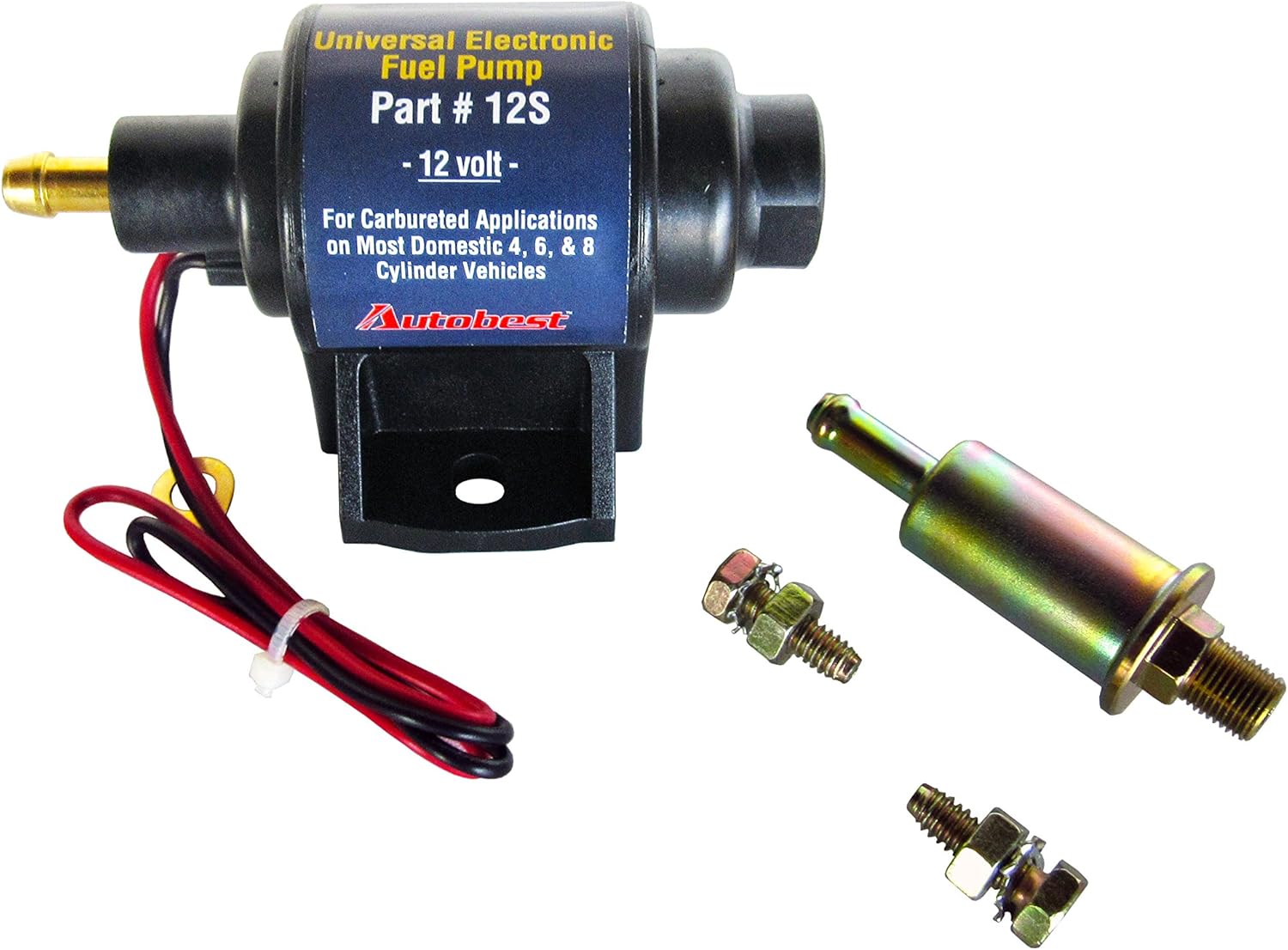 Autobest 12S Externally Mounted Universal Gasoline Electric Fuel Pump